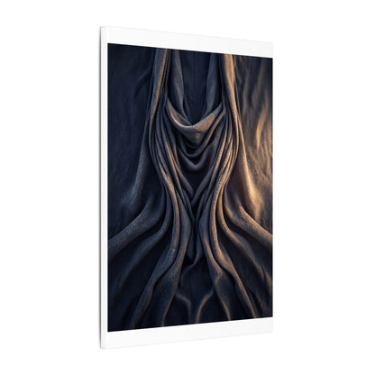 Moody Silk Drape Canvas Art - Shadow Zen Dark Japandi
