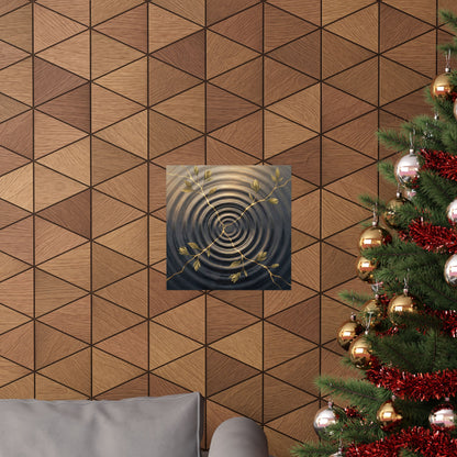Kanso Water Ripple Wall Art Print - Kintsugi Gold Vein