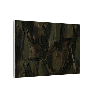 Mixed Media Dark Japandi Textured Canvas Art