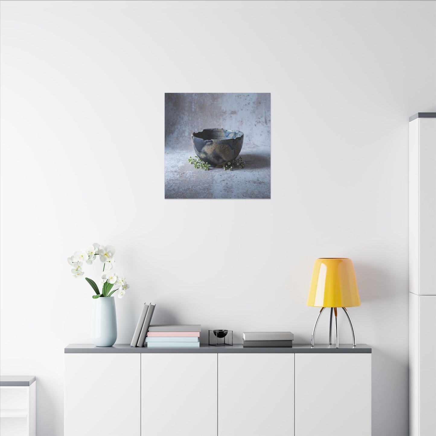 Ceramic Bowl Spring Canvas Art | Japandi Warm Design