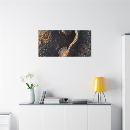 Moody Rust Patina Canvas Art - Moody Minimal Dark Japandi
