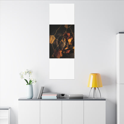 Resilient Shadow Play Canvas Art - Crackle Gold Kintsugi