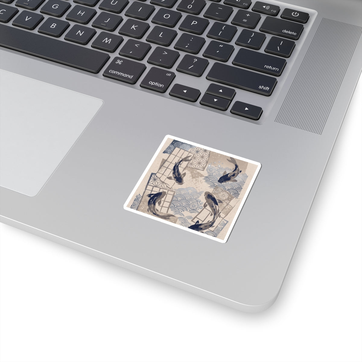 Koi Pond Sticker | Winter Japandi Japanese Pattern Art