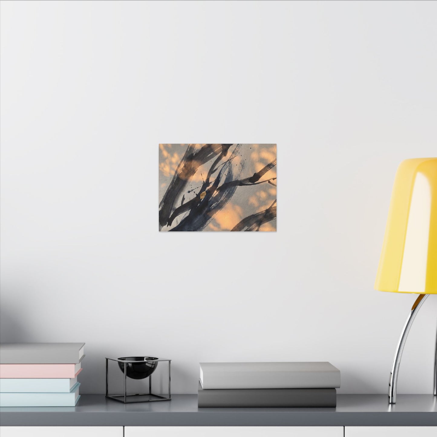 Datsuzoku Ink Brushstroke Canvas Art - Dark Japandi Shadow Zen