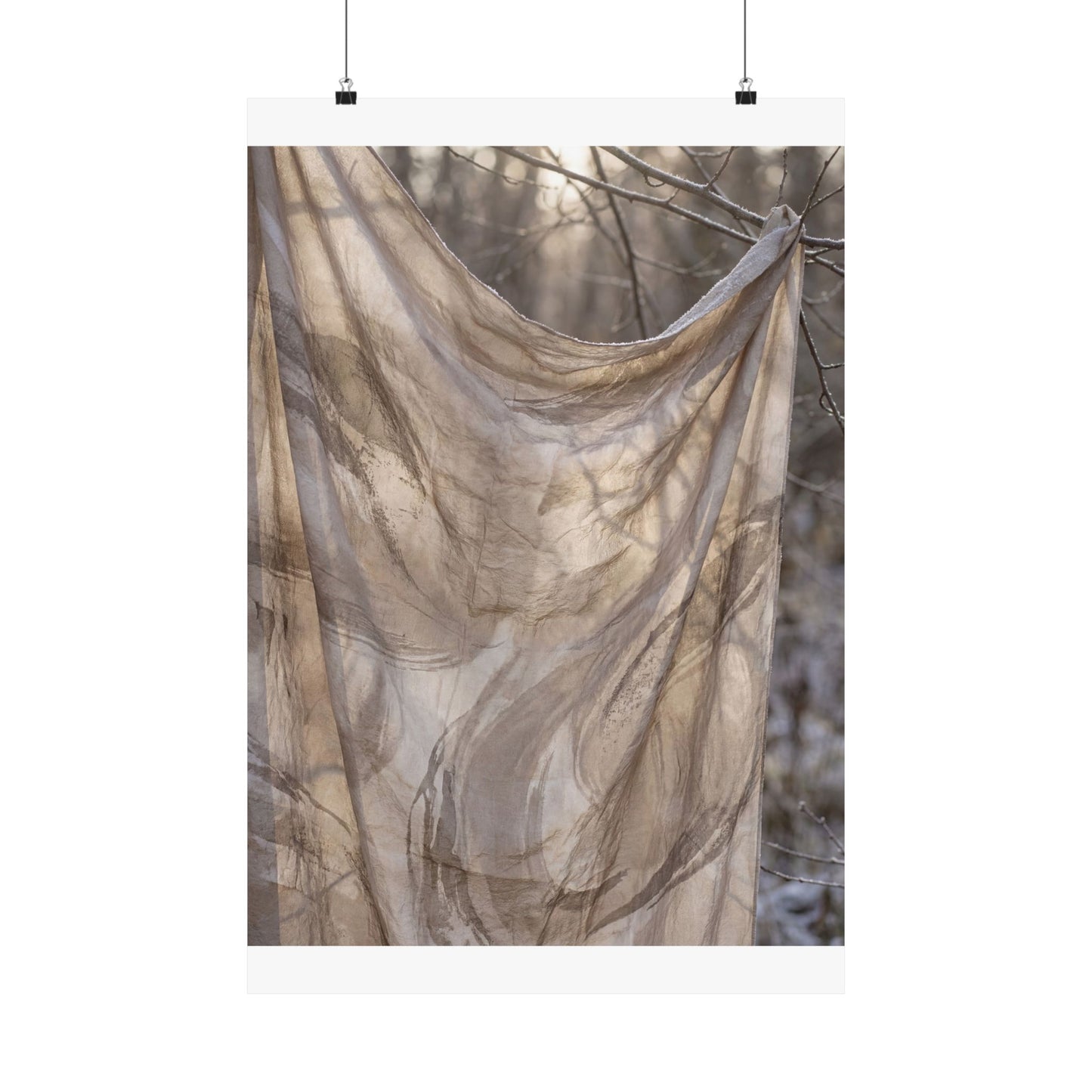Dappled Silk Drape Wall Art Print - Japandi Ma Art Print