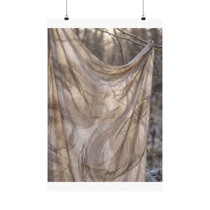 Dappled Silk Drape Wall Art Print - Japandi Ma Art Print