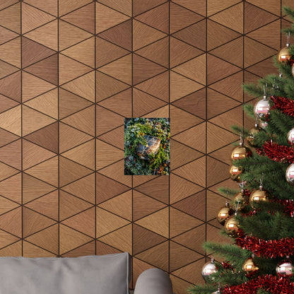 Winter Moss Close Up Gold Repair Wall Art Print | Beautiful Decor