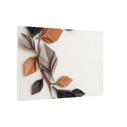 Paper Fold Autumn Canvas Art | Japandi Earthy Design
