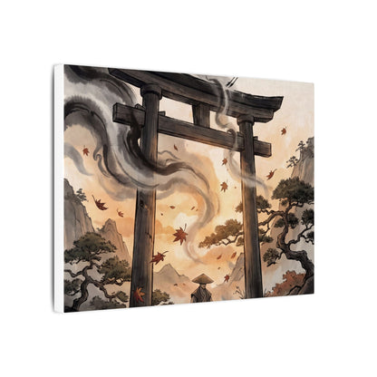 Torii Gate Ukiyo E Inspired Canvas Art | Serene Zen Art