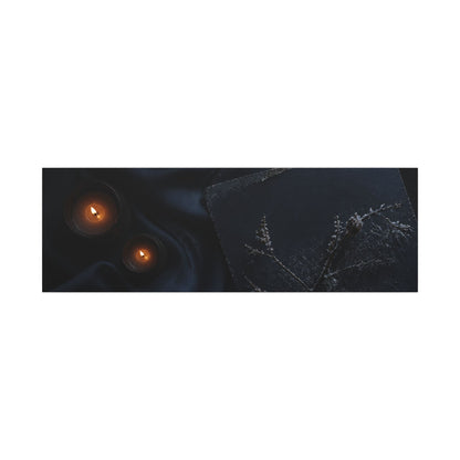 Candlelight Silk Drape Canvas Art - Dark Japandi Kanso