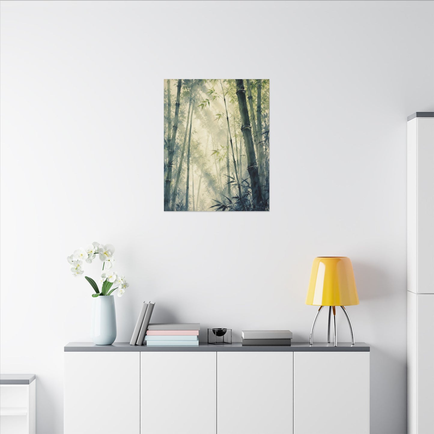 Bamboo Grove Spring Canvas Art | Zen Serene Design