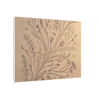 Dried Flowers Canvas Art | Spring Japandi Minimal Line Art