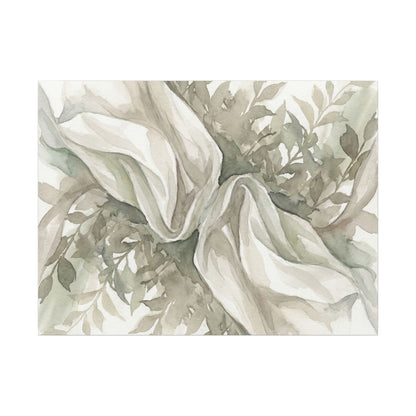 Summer Silk Drape Watercolor Canvas Art | Cozy Decor Art Print
