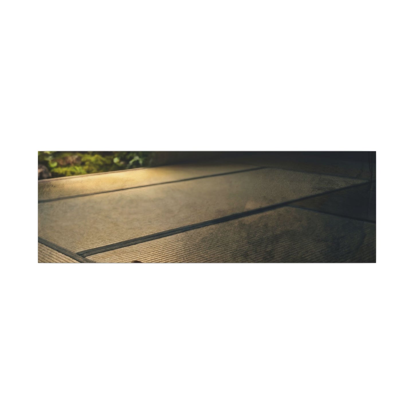 Dark Japandi Tea Ceremony in Golden Hour | Dark Texture Canvas Art