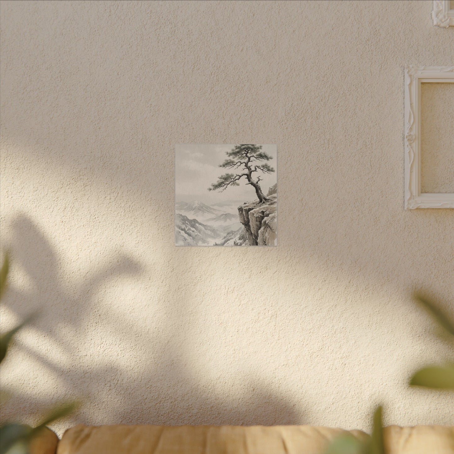 Seijaku Pine Tree Canvas Art - Japandi Japanese Pattern