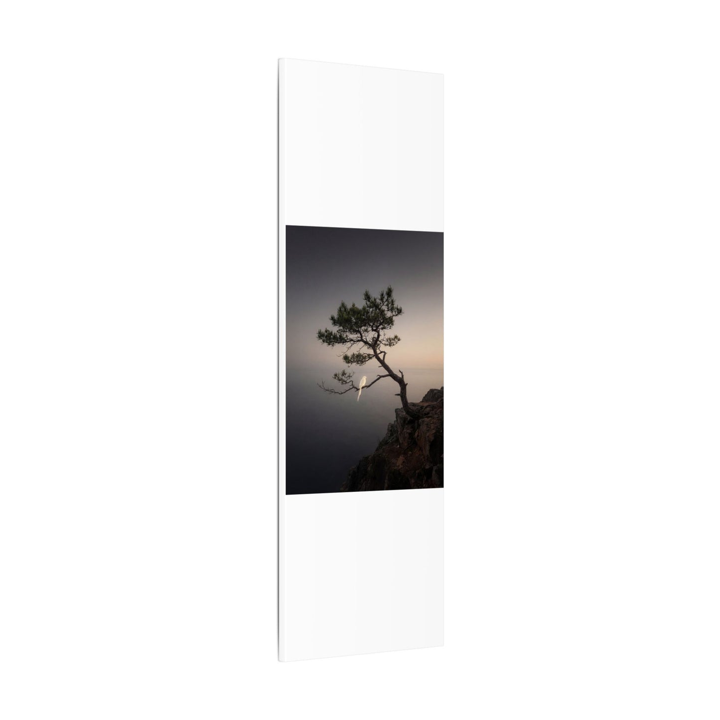 Dawn Pine Tree Canvas Art - Dark Japandi Datsuzoku