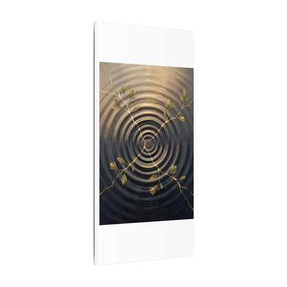 Kanso Water Ripple Canvas Art - Kintsugi Gold Vein