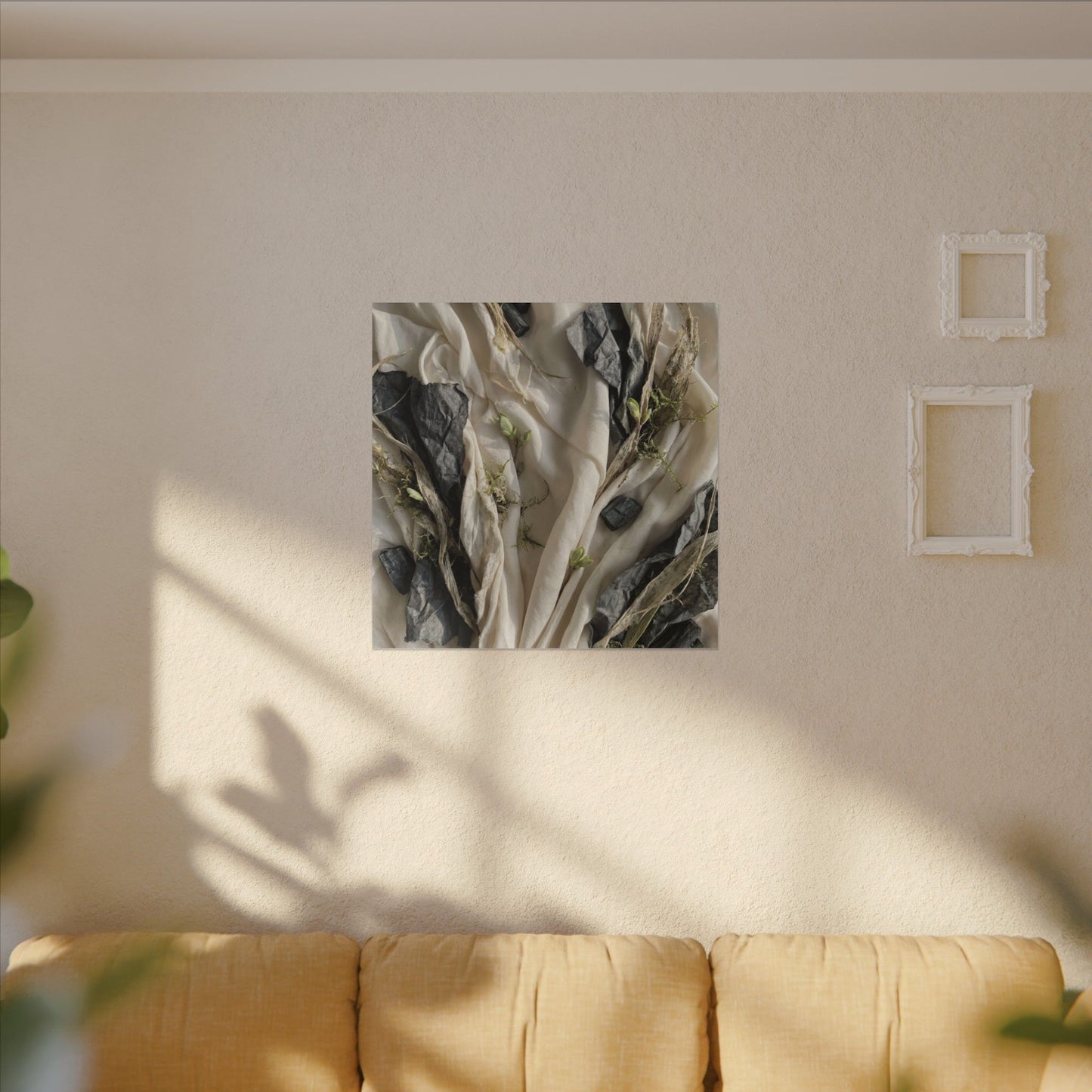 Spring Silk Drape Texture Canvas Art | Warm Decor