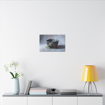 Ceramic Bowl Spring Canvas Art | Japandi Warm Design