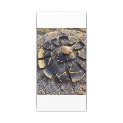 Golden Hour Broken Pottery Canvas Art - Kintsugi Datsuzoku