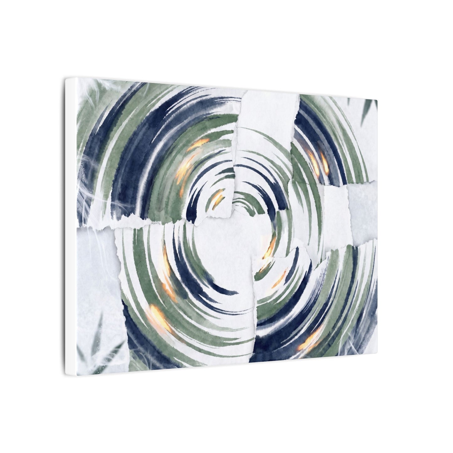 Winter Water Ripple Sumi E Canvas Art | Peaceful Decor