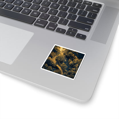 Tranquil Moonlit Garden Sticker - Ukiyo E Inspired Zen