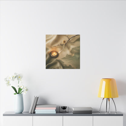 Silk Drape Japanese Pattern Canvas Art | Warm Japandi Art