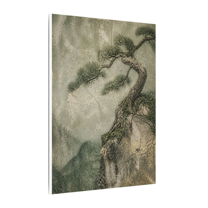 Fukinsei Pine Tree Canvas Art - Japandi Texture