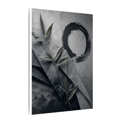 Winter Paper Fold Enso Canvas Art | Serene Decor