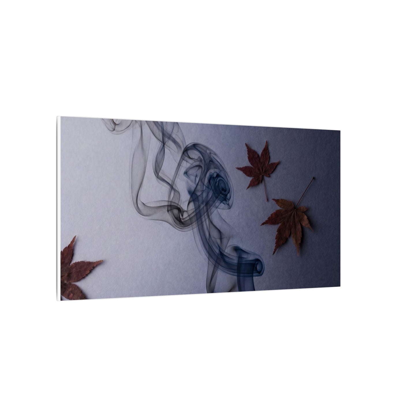 Dark Japandi Incense Smoke in Dawn | Moody Minimal Canvas Art
