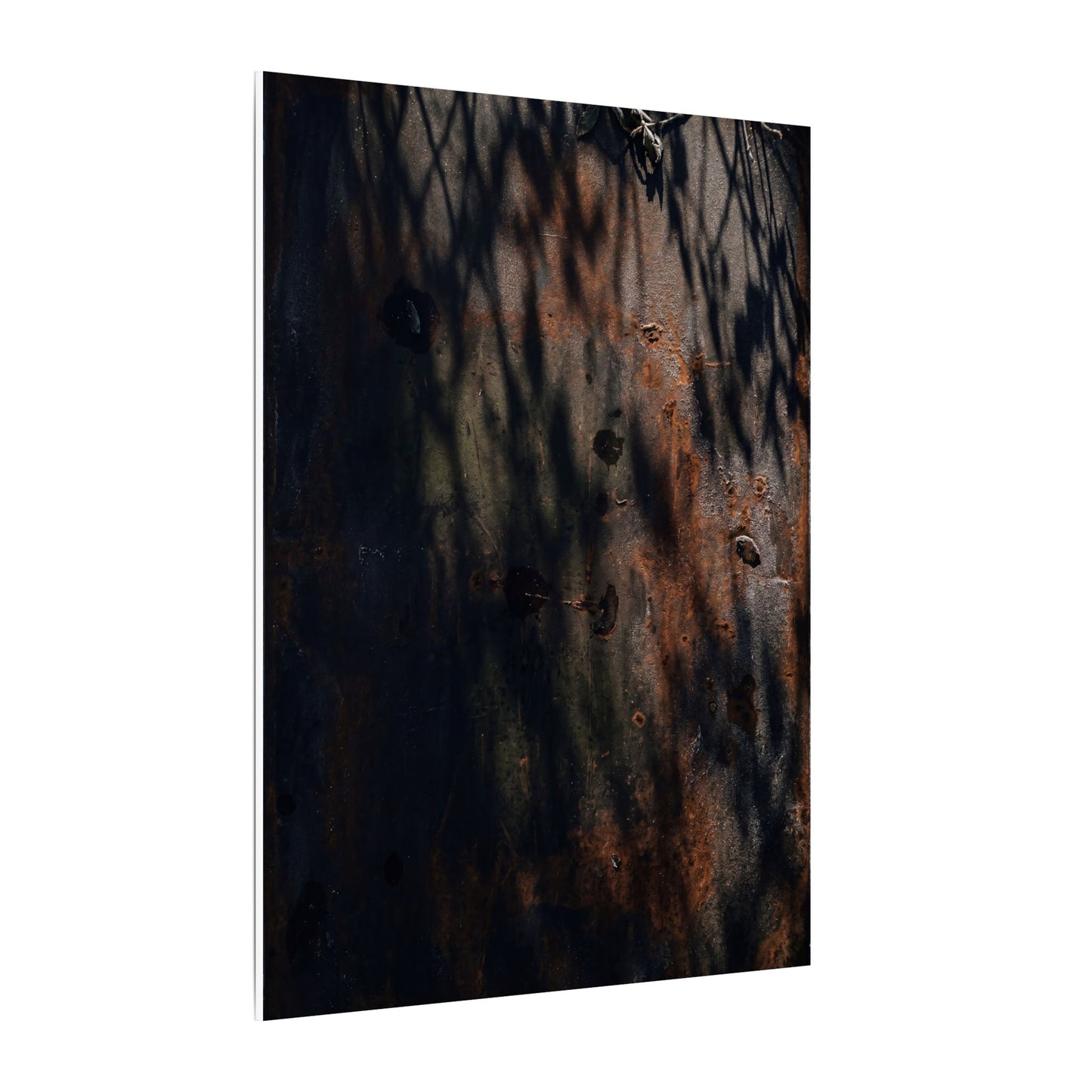 Rust Patina Shadow Zen Canvas Art | Luxurious Dark Japandi Art