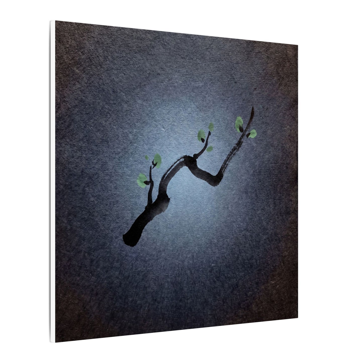 Ink Brushstroke Canvas Art | Spring Dark Japandi Moody Minimal Art