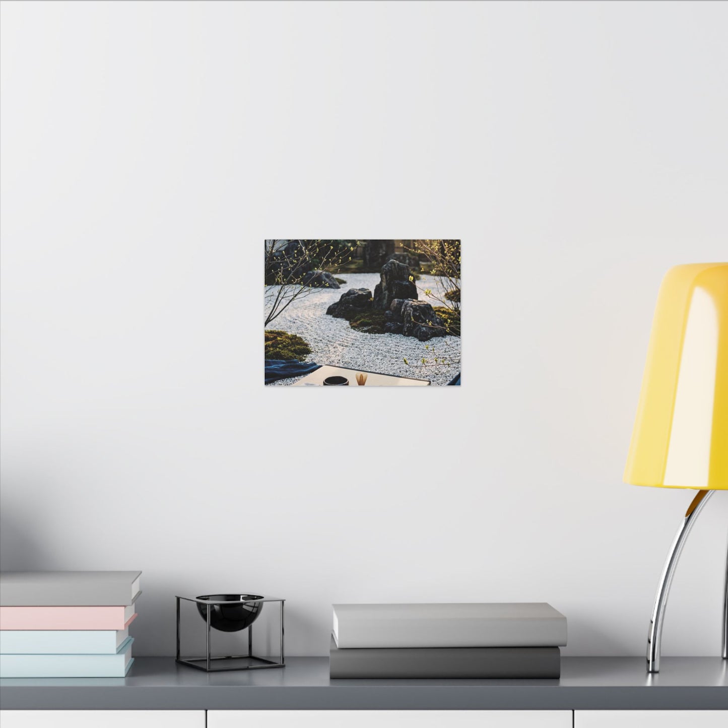 Zen Tea Ceremony in Golden Hour | Karesansui Canvas Art