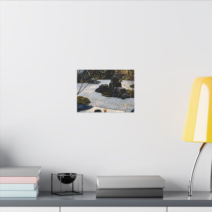 Zen Tea Ceremony in Golden Hour | Karesansui Canvas Art