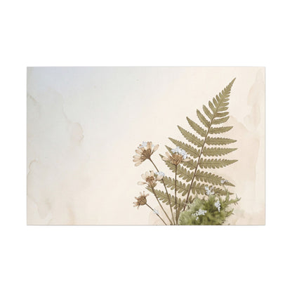 Winter Moss Close Up Herbarium Canvas Art | Enchanting Decor Art Print