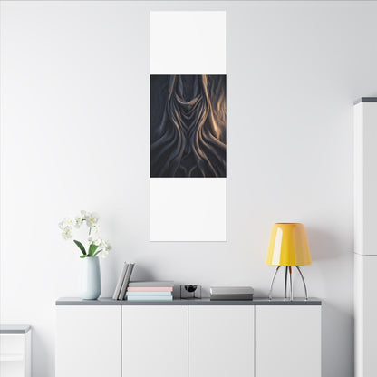 Moody Silk Drape Canvas Art - Shadow Zen Dark Japandi