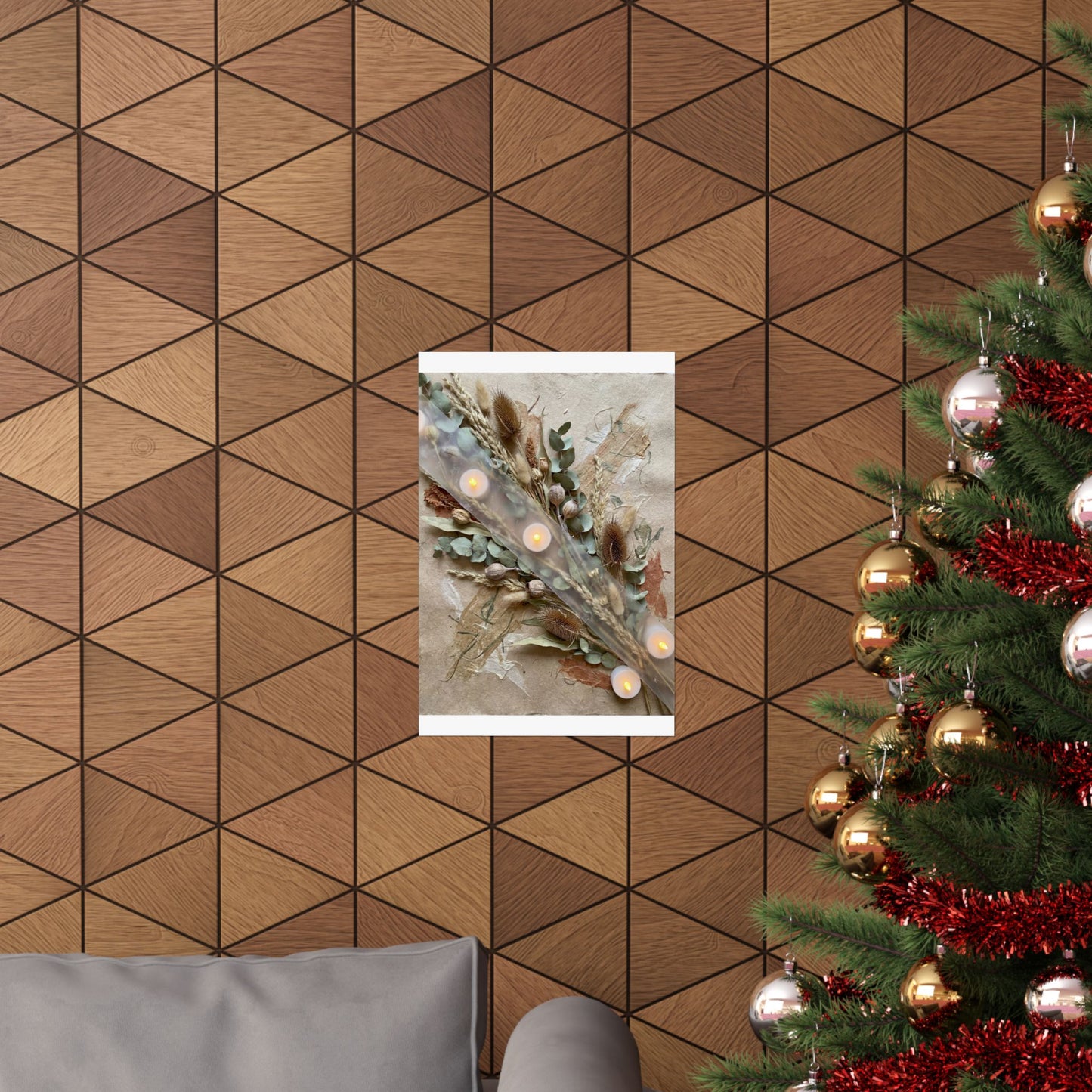 Dried Flowers Wall Art Print | Winter Japandi Texture Art
