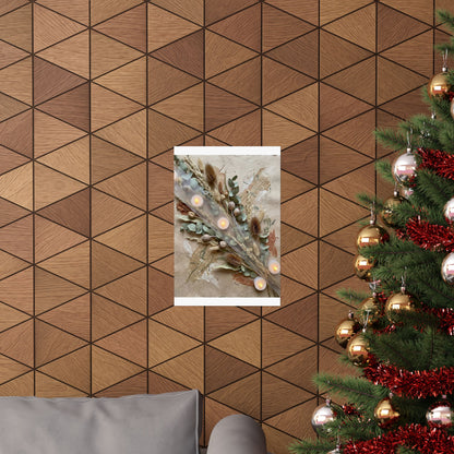 Dried Flowers Wall Art Print | Winter Japandi Texture Art