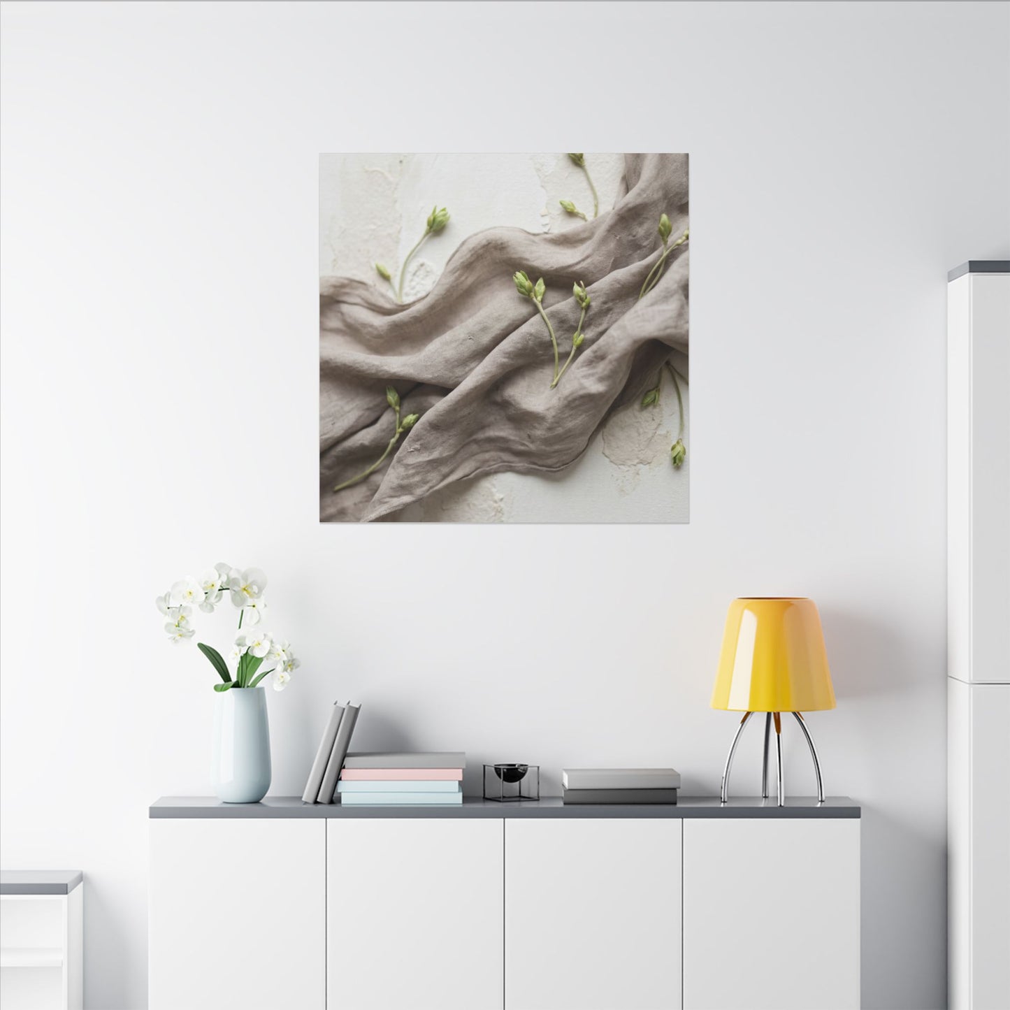 Overcast Silk Drape Canvas Art - Japandi Ma