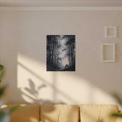 Tranquil Bamboo Grove Canvas Art - Sumi E Zen