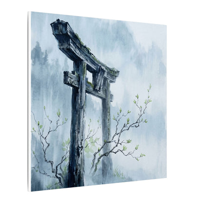 Torii Gate Canvas Art | Spring Zen Sumi E Art