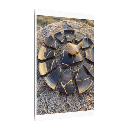 Golden Hour Broken Pottery Canvas Art - Kintsugi Datsuzoku