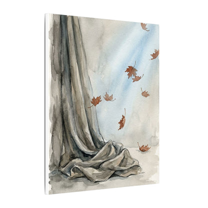 Ma Silk Drape Canvas Art - Japandi Watercolor