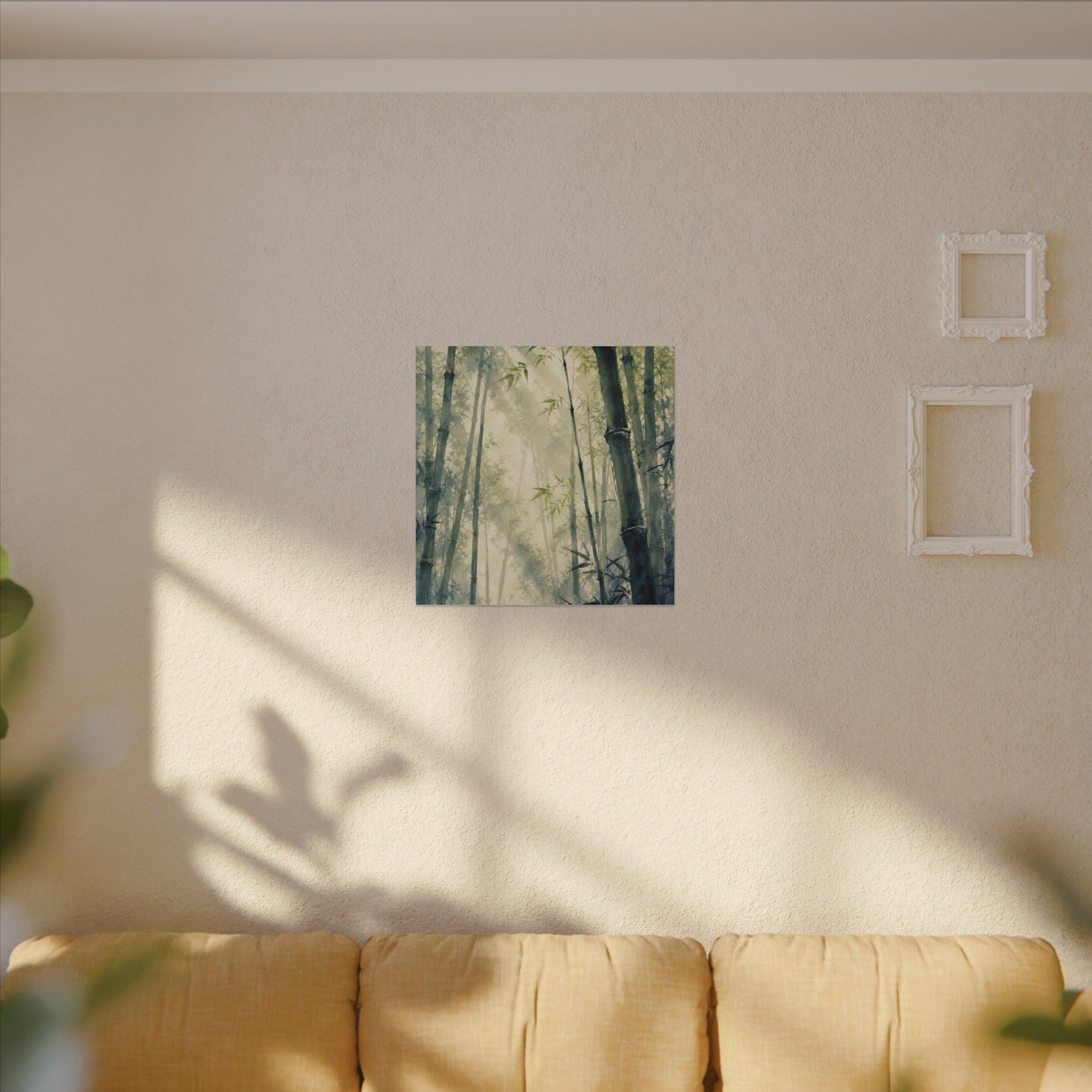 Bamboo Grove Spring Canvas Art | Zen Serene Design