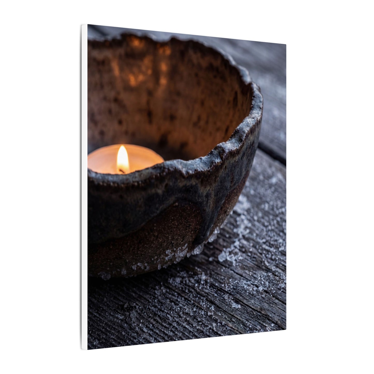 Atmospheric Ceramic Bowl Canvas Art - Moody Minimal Dark Japandi