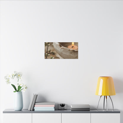 Kanso Ceramic Bowl Canvas Art - Japandi Watercolor