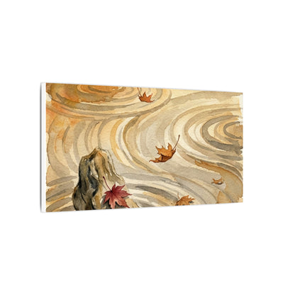 Autumn Rock Garden Watercolor Canvas Art | Neutral Decor