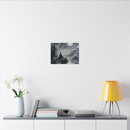 Ink Brushstroke Sumi E Canvas Art | Serene Zen Art
