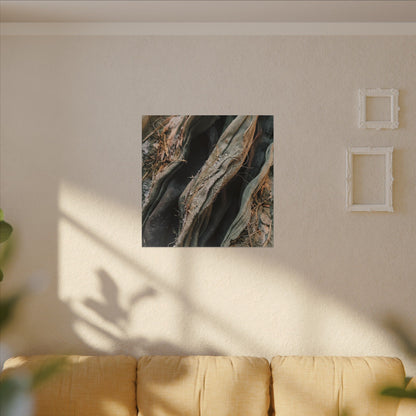 Silk Drape Winter Canvas Art | Japandi Cozy Design