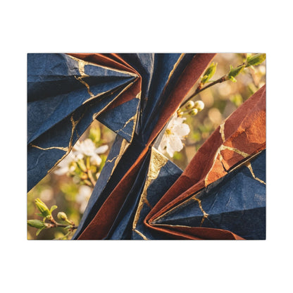 Golden Hour Paper Fold Canvas Art - Kintsugi Ma Art Print